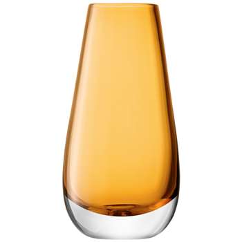 LSA International Flower Colour Bud Vase - Amber (H14 x W7 x D7cm)