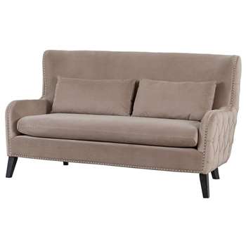 Margonia Two Seat Sofa - Taupe (H100 x W160 x D85cm)