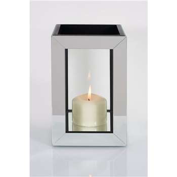 Mirrored Hurricane Lantern (H25 x W16 x D16cm)