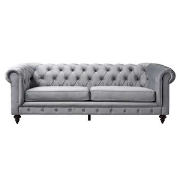 Monty Three Seat Sofa – Dove Grey (H80 x W235 x D99cm)