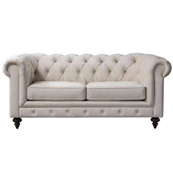 Monty Two Seat Sofa – Chalk (H80 x W185 x D99cm)