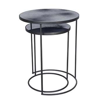 Notre Monde - Nesting Side Table Set - Charcoal (69 x 56cm)