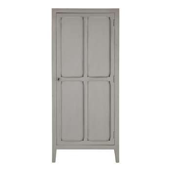 PENSIONNAT - Mango Wood Wardrobe in Grey (H180 x W75 x D50cm)