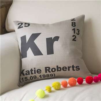 Personalised Periodic Table Cushion (H40.6 x W40.6cm)