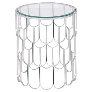 Pino Silver Side Table (H54 x W45 x D45cm)