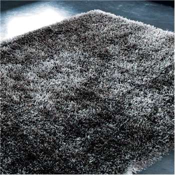 POLAIRE fabric long pile rug in charcoal grey (200 x 300cm)