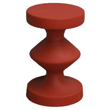 Red Metal Side Table (H47 x W30 x D30cm)