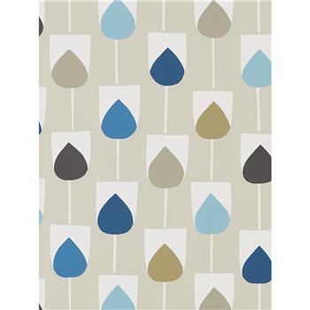 Scion Sula Wallpaper, Indigo / Sapphire 111322