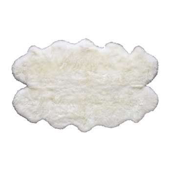 Sheepskin rug in ivory (110 x 180cm)