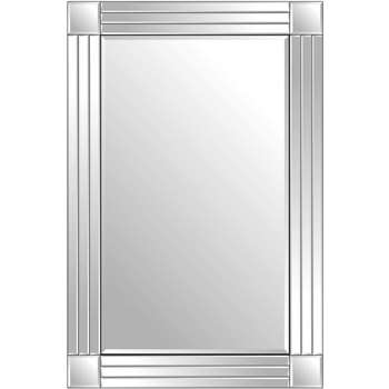 Silver Triple Bevelled Venetian Wall Mirror (H91 x W61cm)