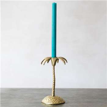 Single Golden Palm Candle Holder (H23 x W13 x D13cm)
