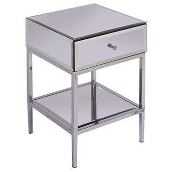 Stiletto Toughened Mirror Side Table (60 x 40cm)