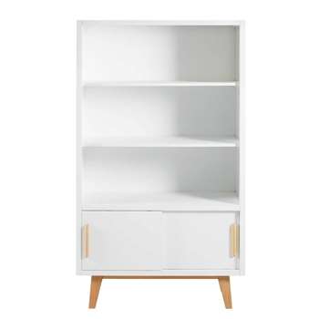 SWEET Vintage White 2-Door Bookcase (166 x 93cm)