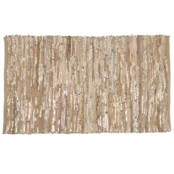 TRIAM Golden and Beige Cowhide Rug (H60 x W90cm)
