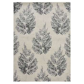 Villa Leaf Rug - Grey (H160 x W230cm)