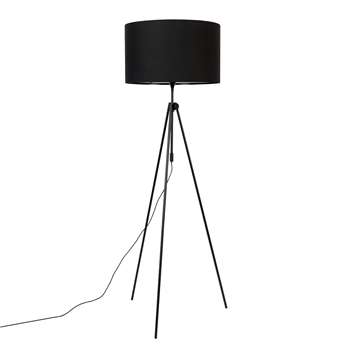 Zuiver Lesley Tripod Floor Lamp in Black (H181 x W50 x D50cm)